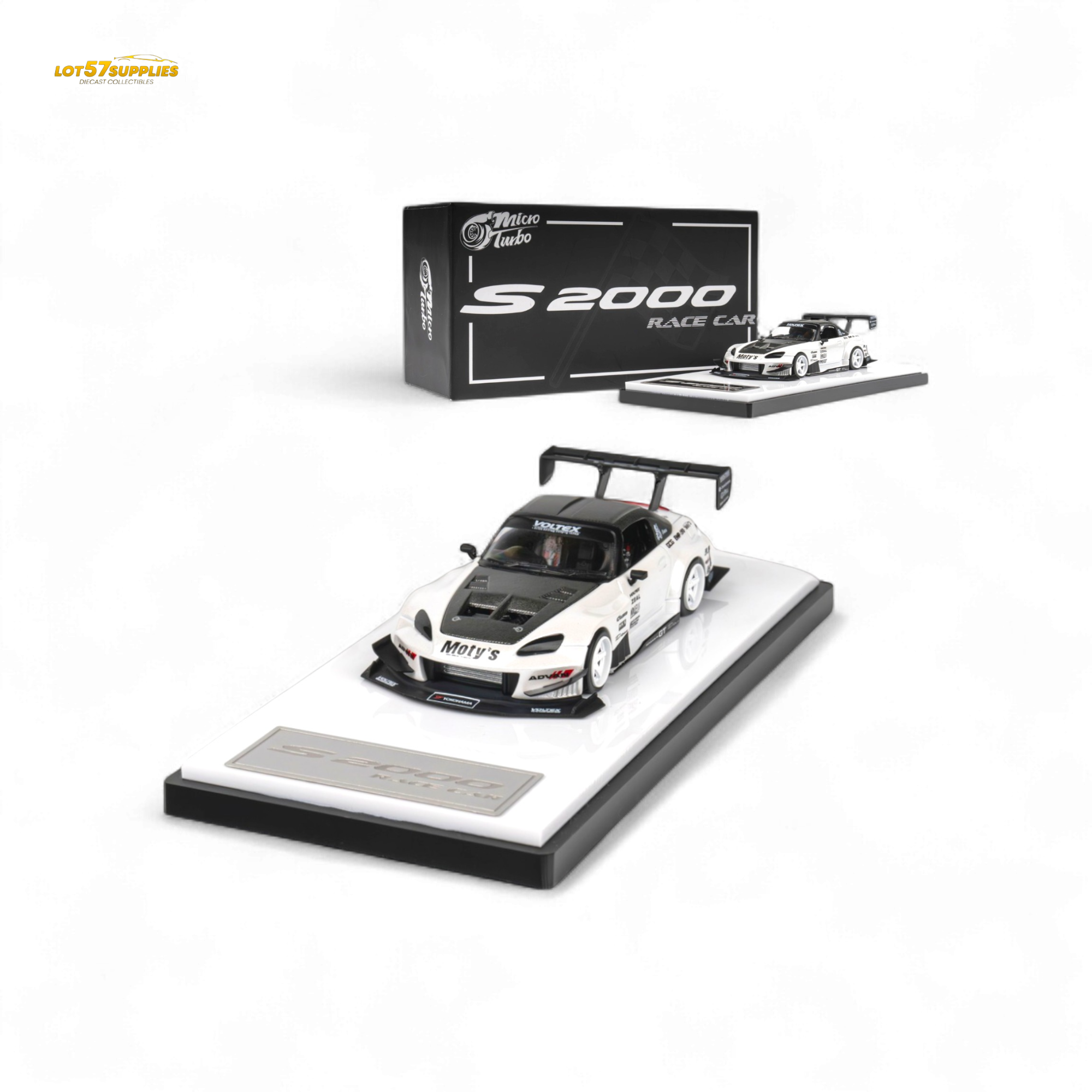 Microturbo Honda S2000 Metallic White 1:64