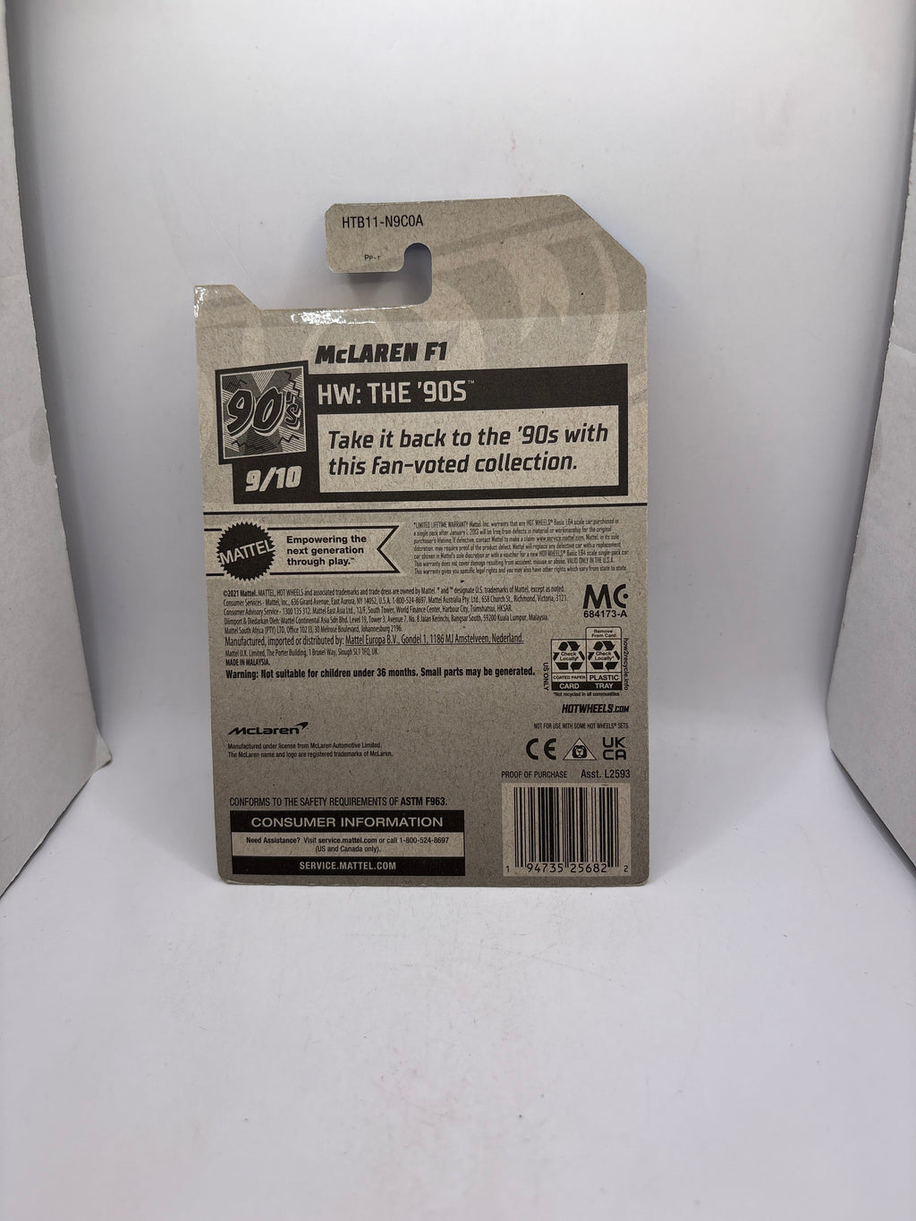 Hot Wheels McLaren F1 Diecast