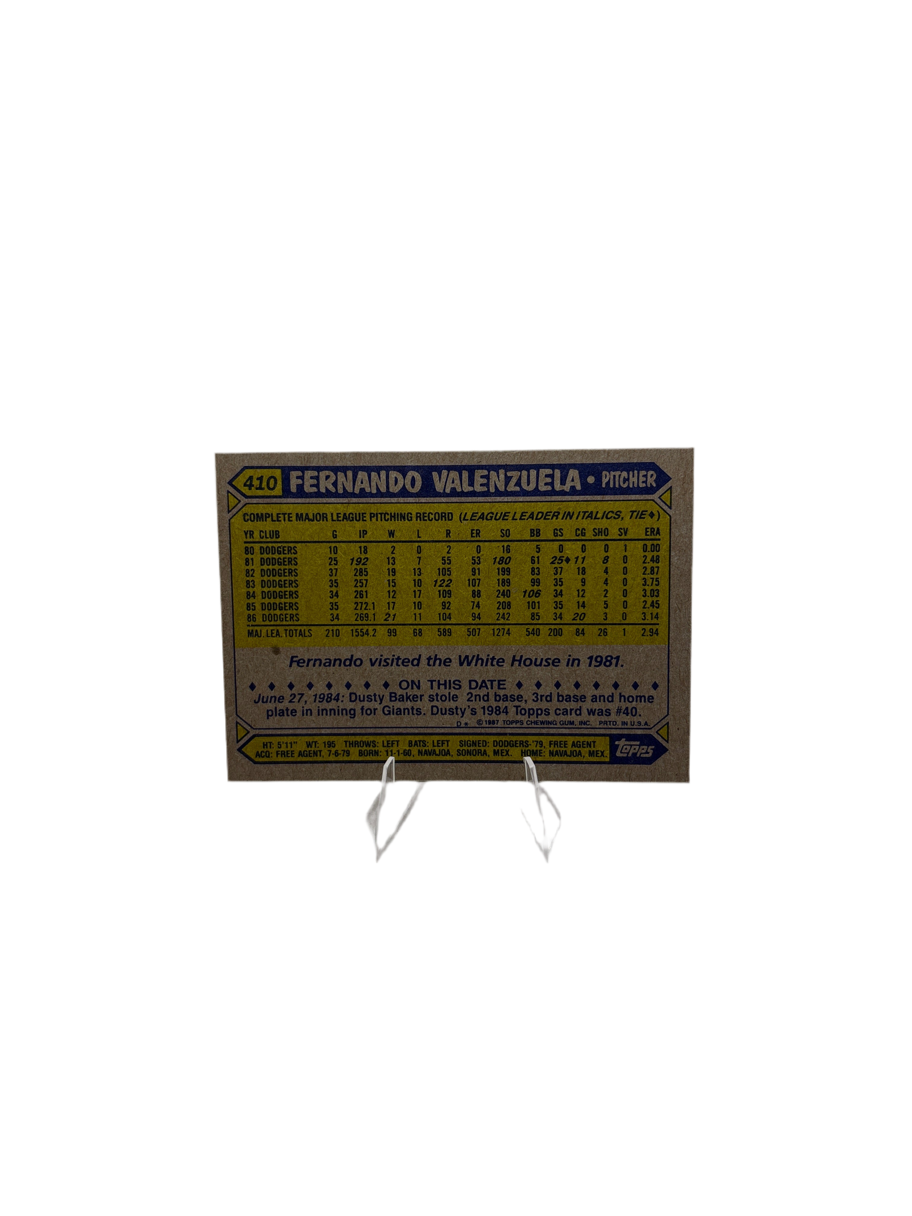Topps Fernando Valenzuela