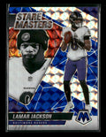2021 Panini Mosaic Stare Masters Prizm Blue Lamar Jackson #/99 #SM1