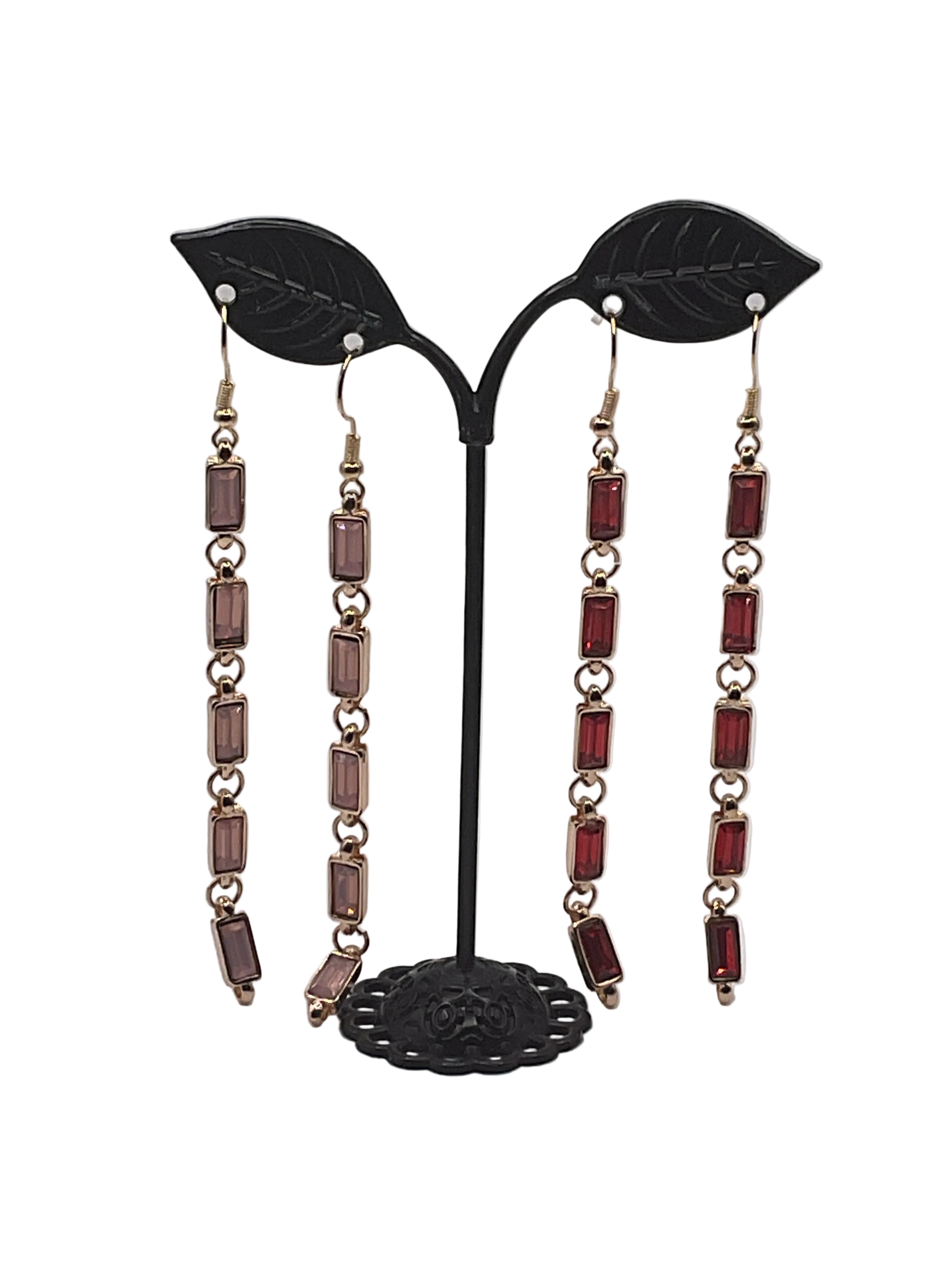 Stacked Gemstone Earrings