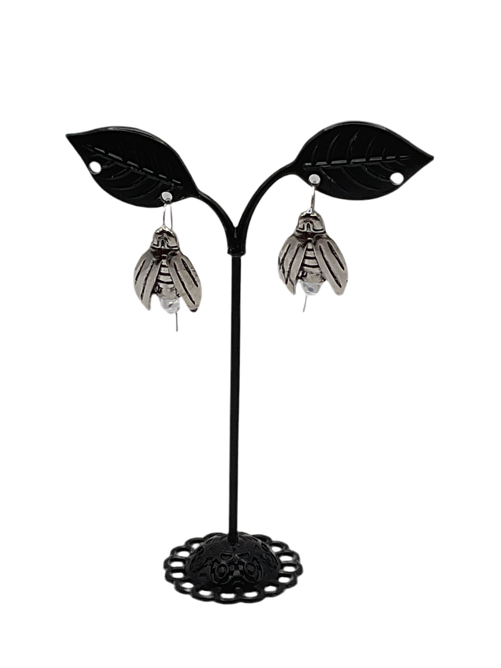 Silver Bee Earrings