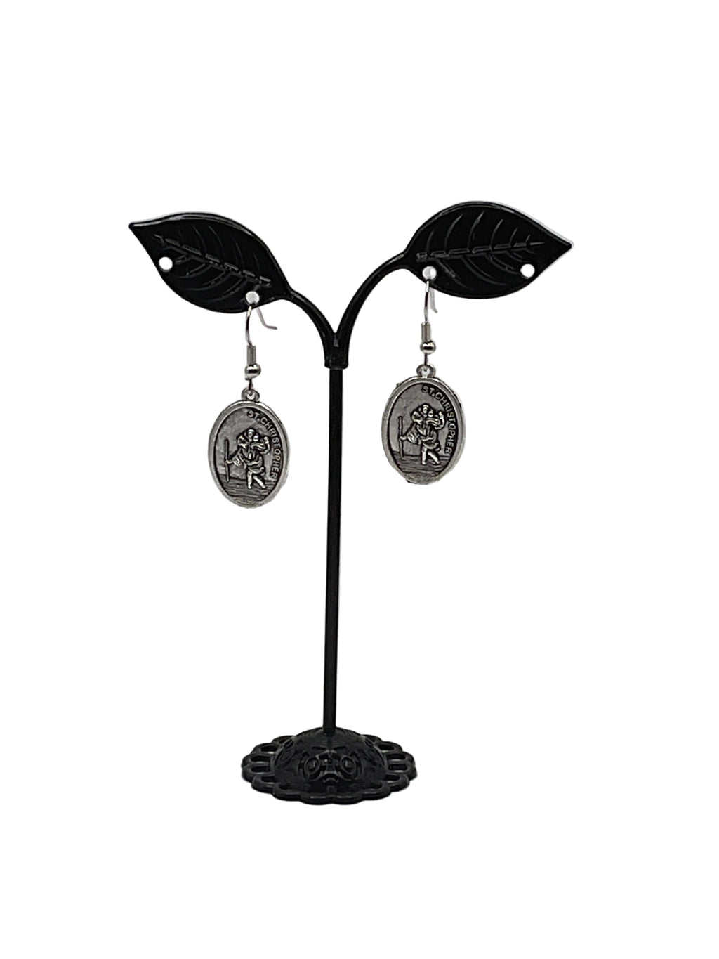 Religious Medal Earrings