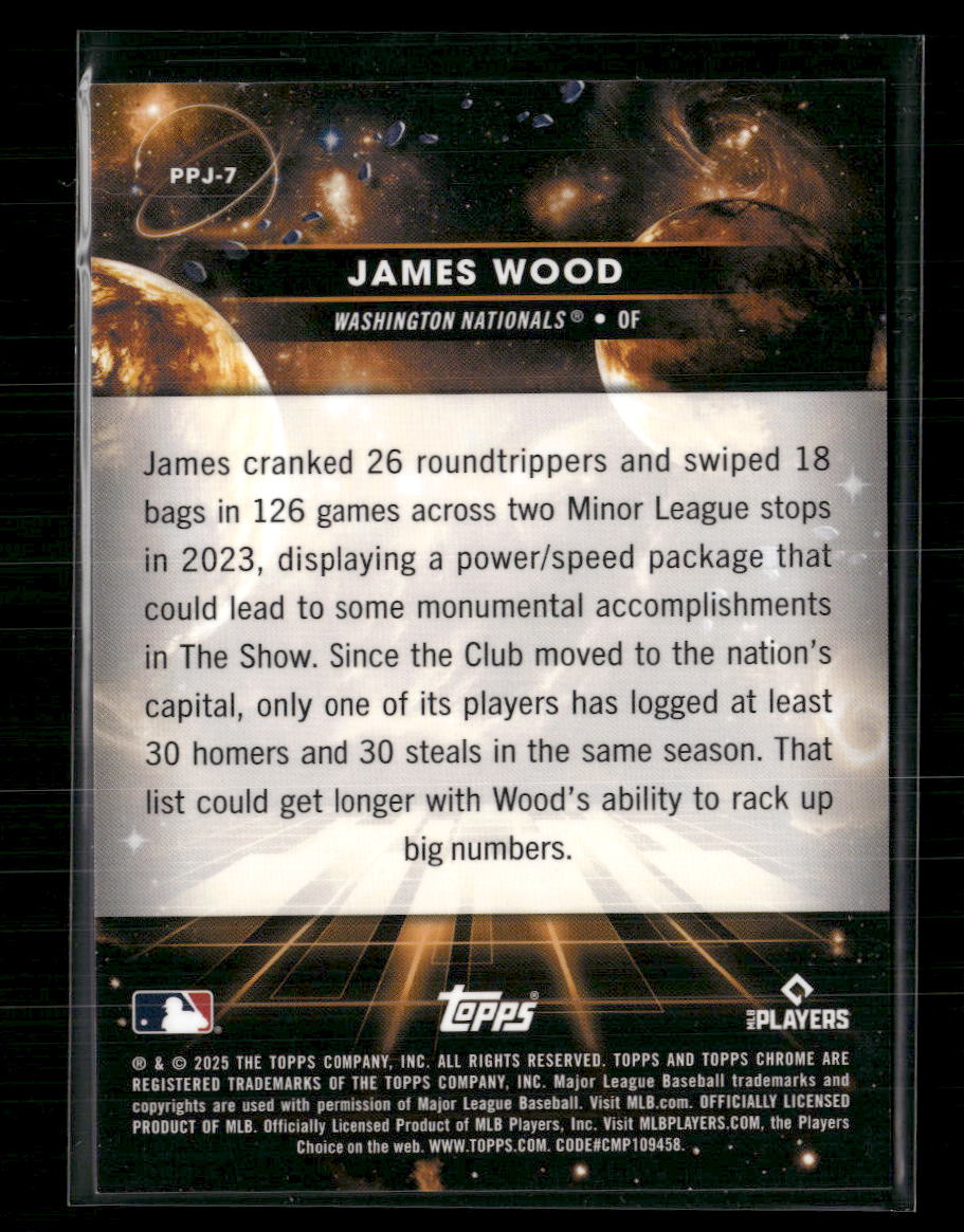 2025 Topps Chrome Cosmic Planetary Pursuit Jupiter James Wood #PPJ-7