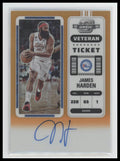 2022-23 Panini Contenders Veteran Ticket Orange James Harden #/15 Auto #VT-JHD