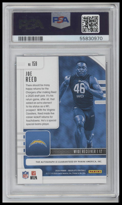 2020 Panini Absolute Signature-Purple Rain Joe Reed 10 PSA #159