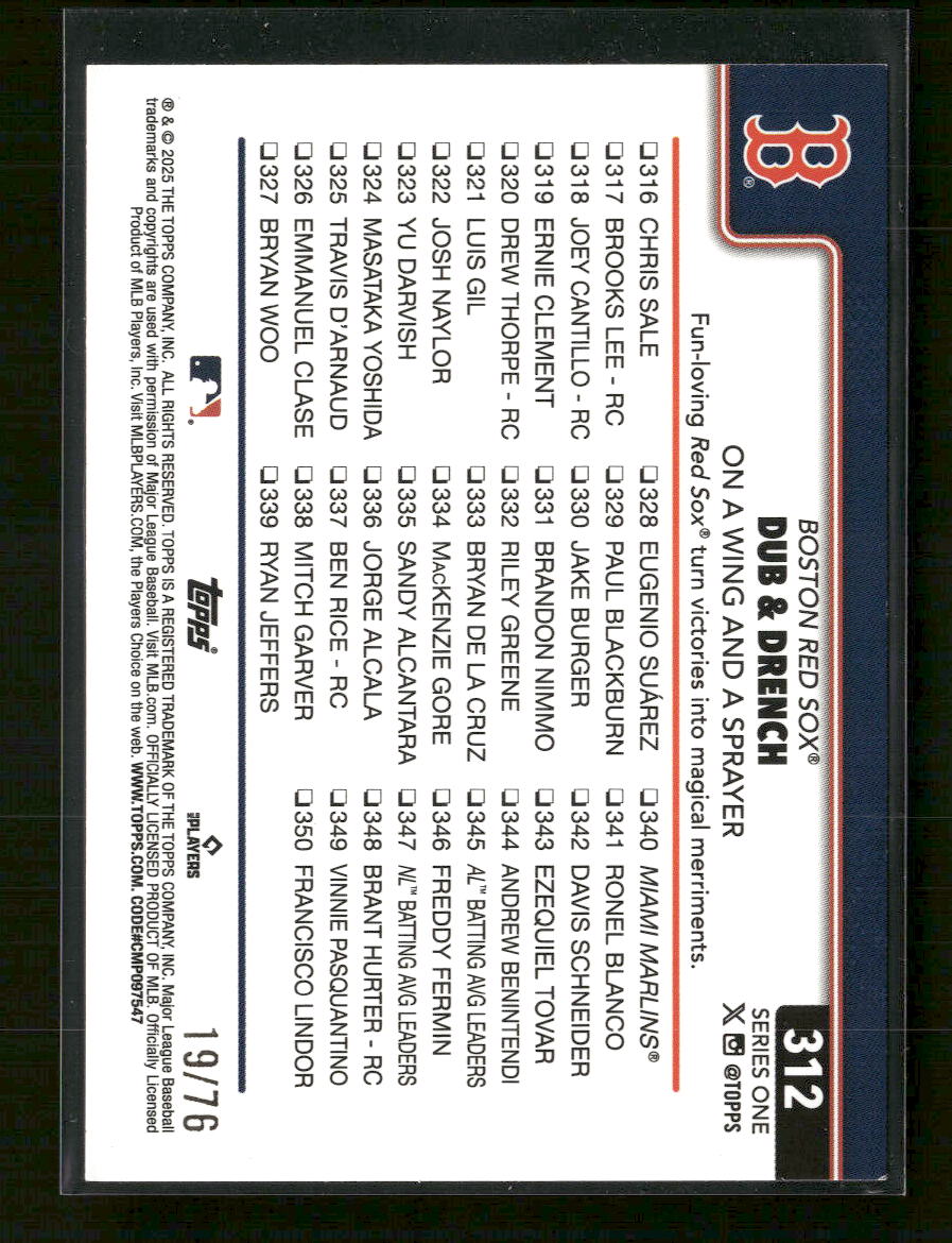 2025 Topps Independence Day Dub & Drench: On a Wing and a Sprayer #312