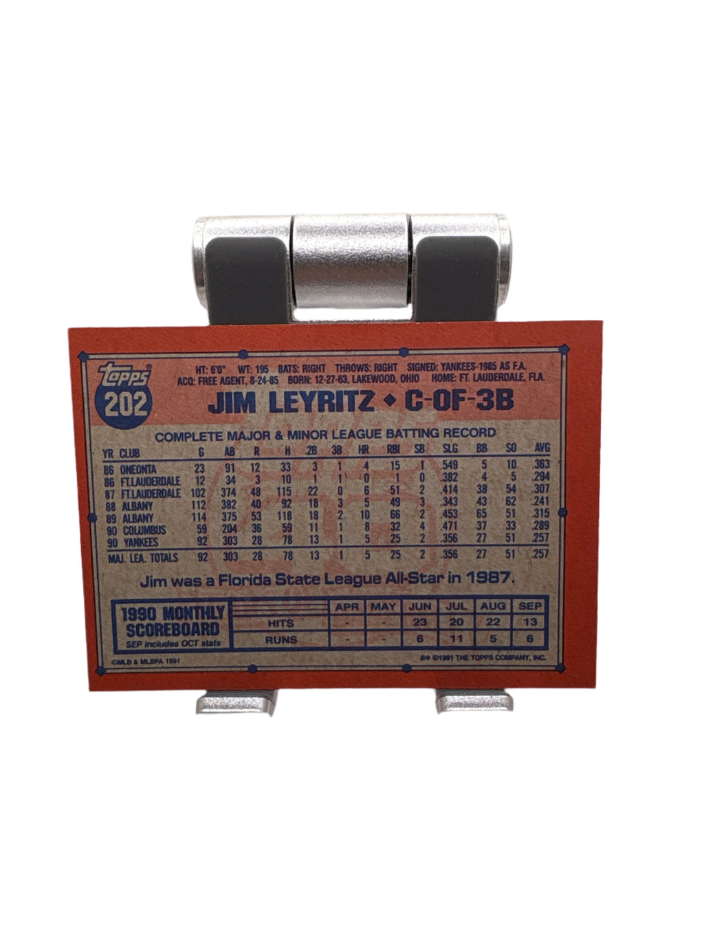 Topps Jim Leyritz
