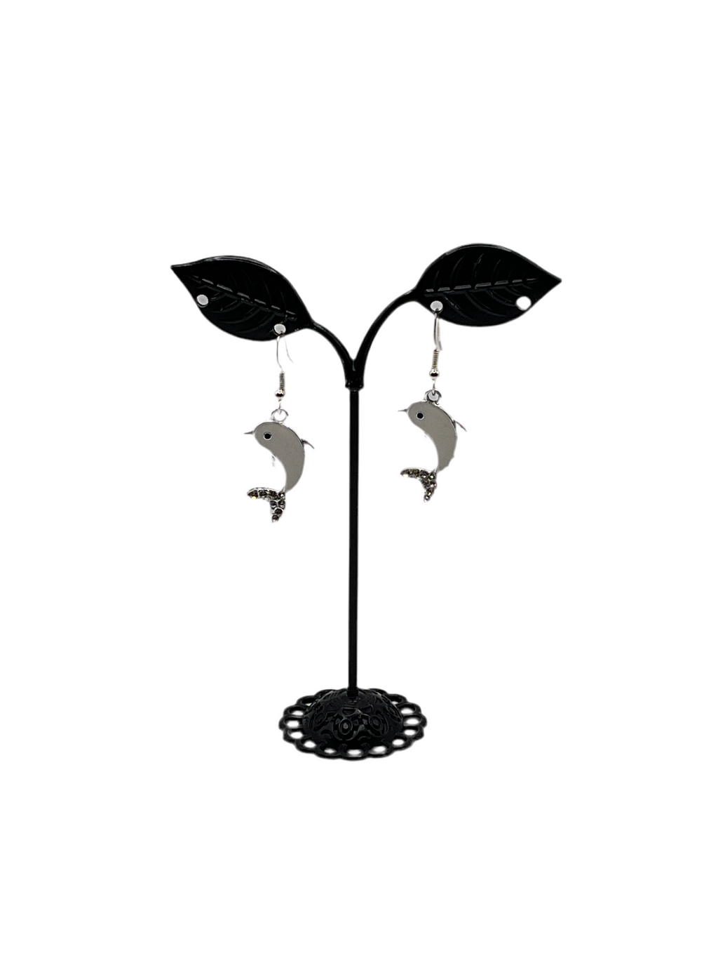 White Dolphin Earrings