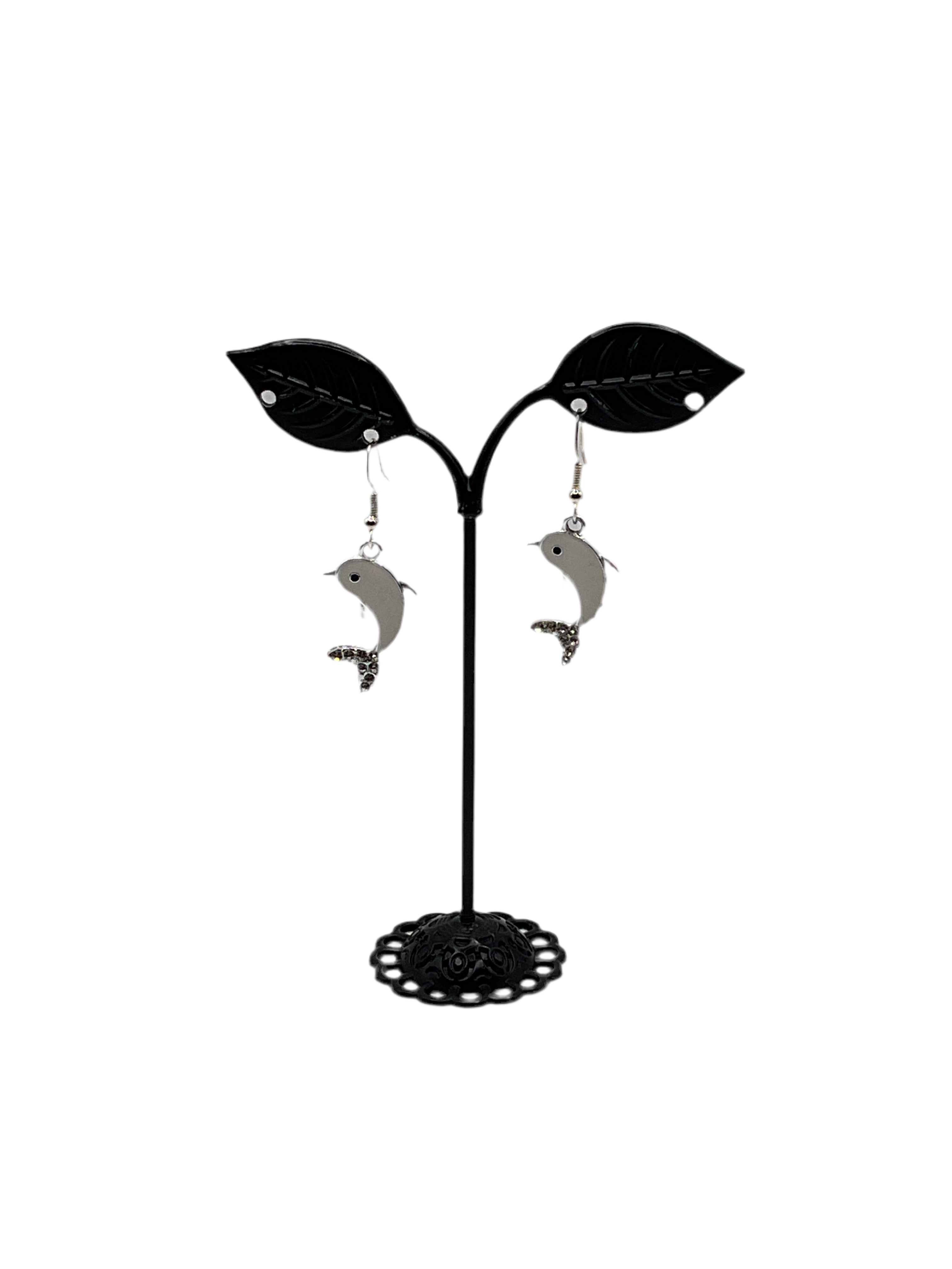 White Dolphin Earrings