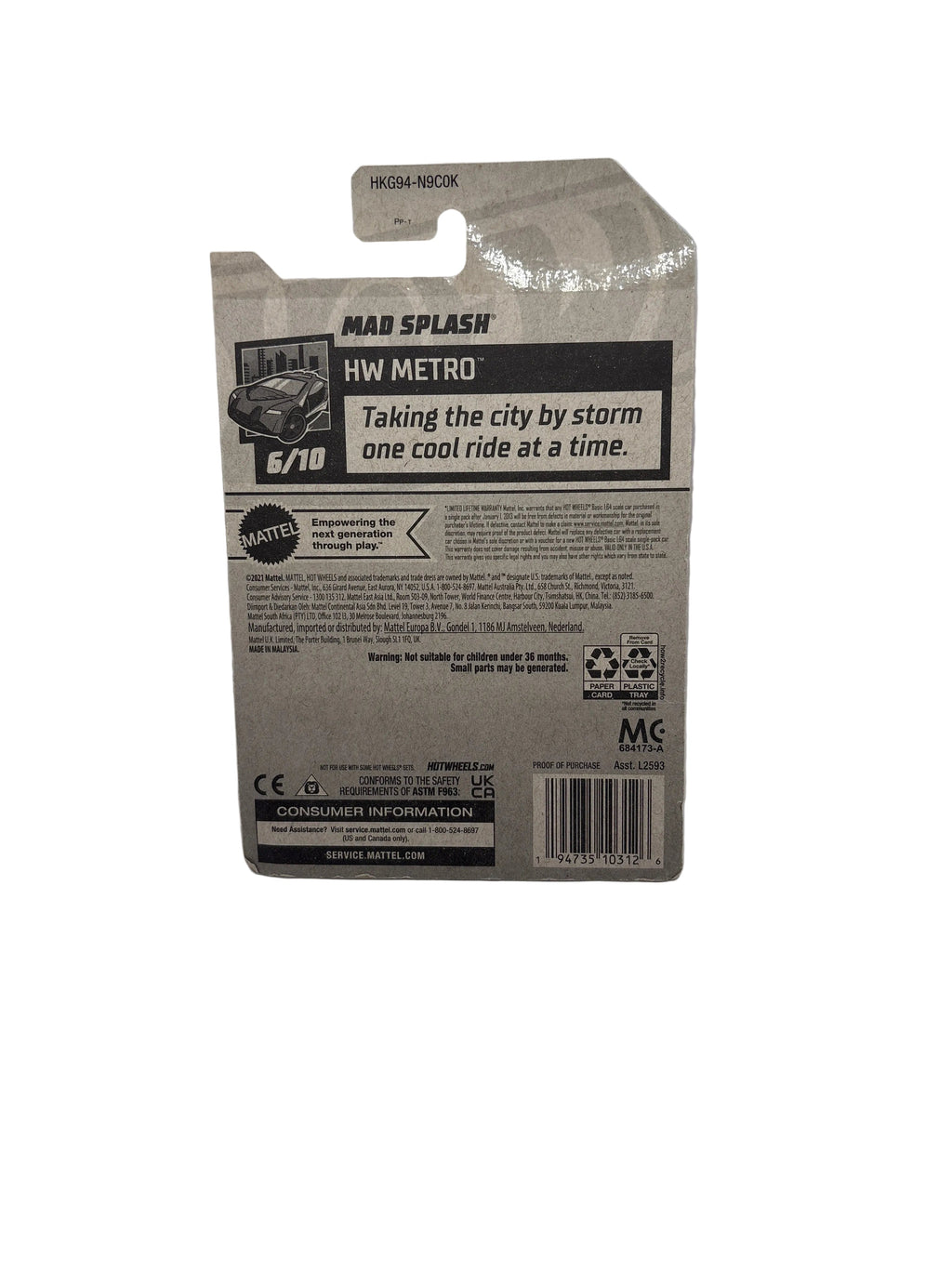 Hot Wheels Mad Splash Diecast