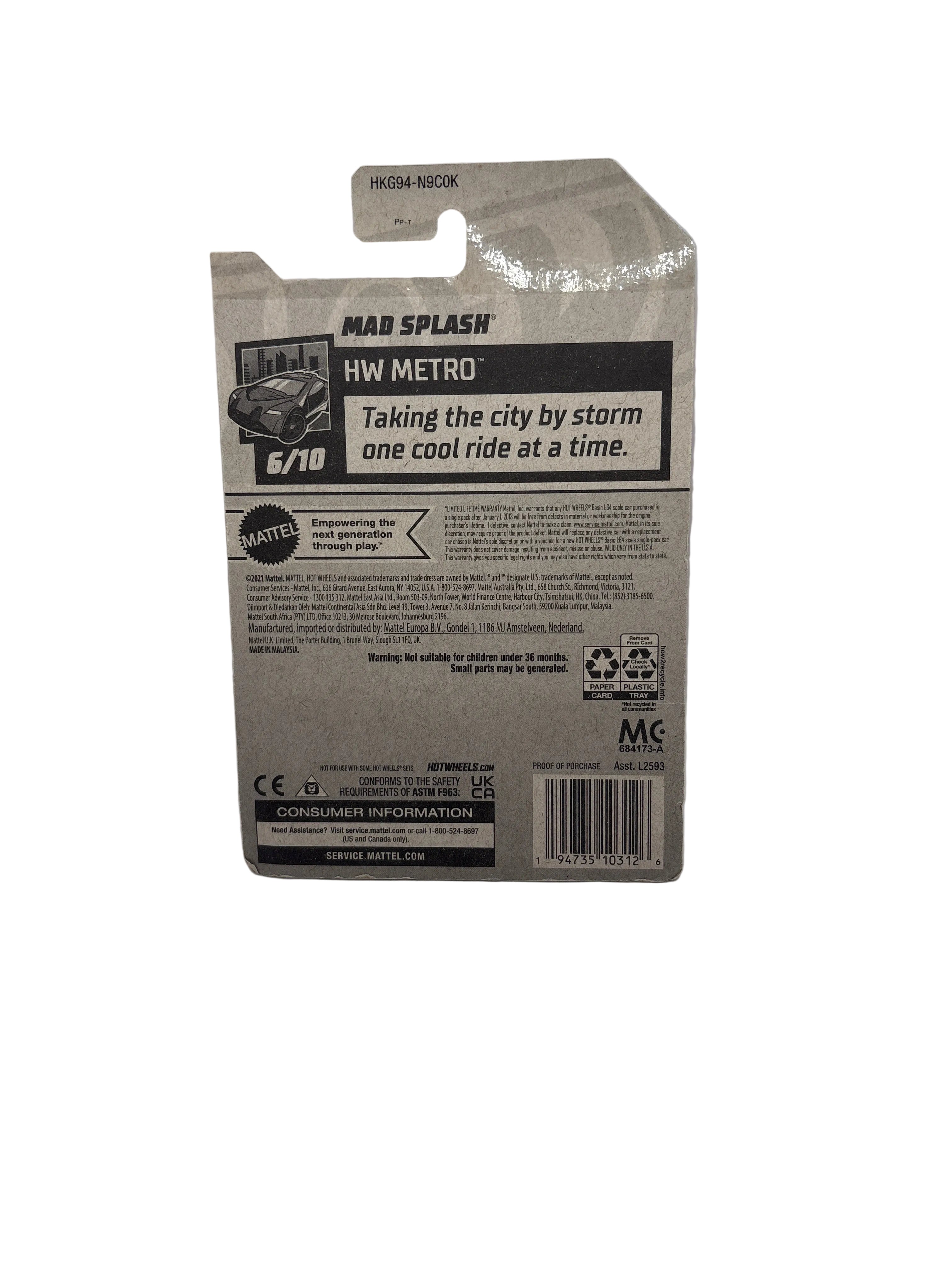 Hot Wheels Mad Splash Diecast