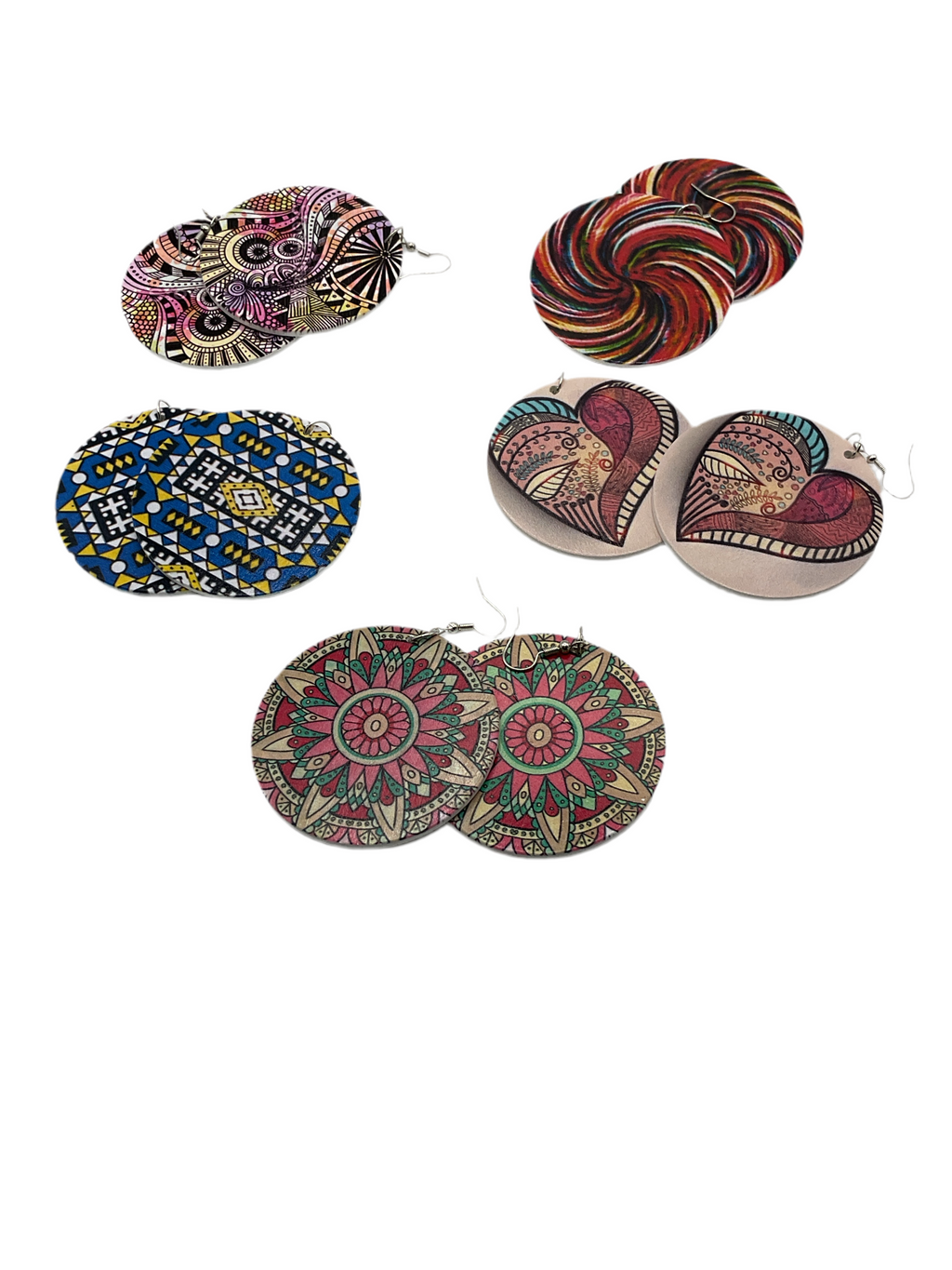 Colorful circle earrings