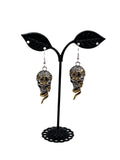 Skull and snake earrings