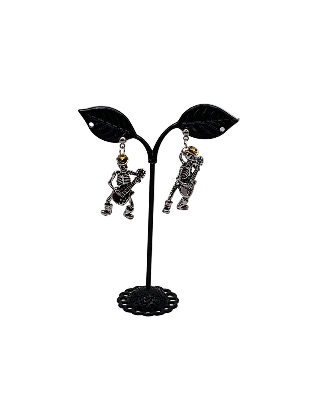 Cowboy skeleton earrings