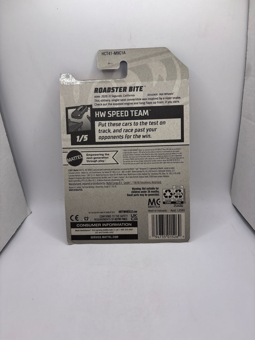 Hot Wheels Roadster Bite Diecast