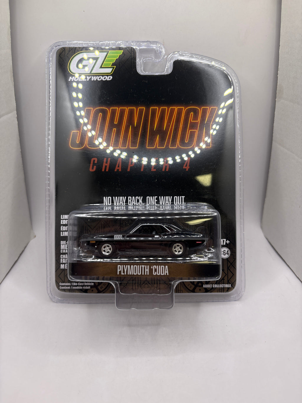 Greenlight Plymouth Cuda Diecast black