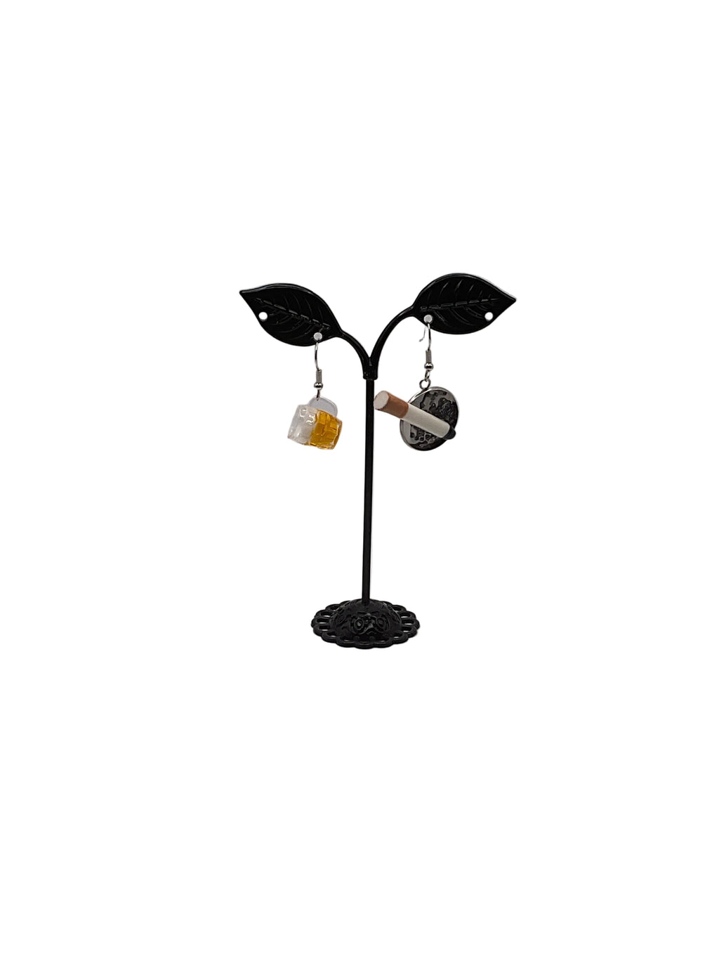 Cigarette and Beer Earrings