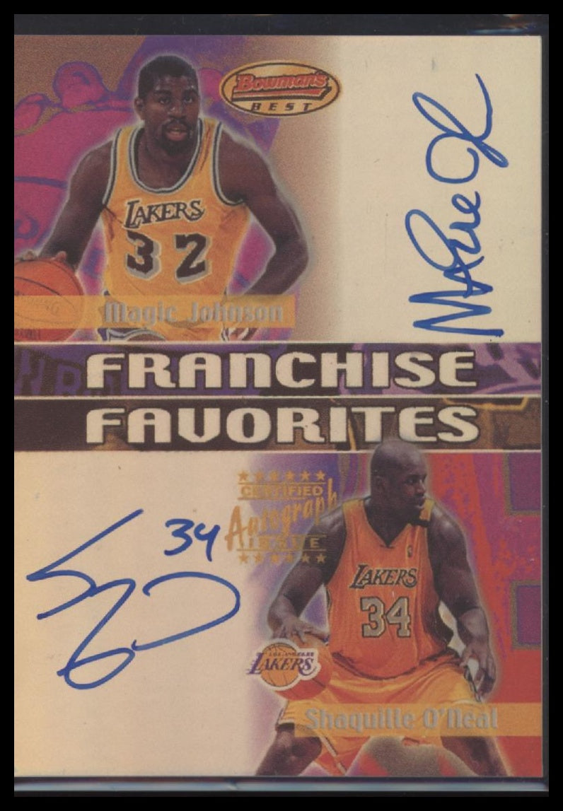 2000-01 Bowman's Best Franchise Favorites Autographs O'Neal / Johnson