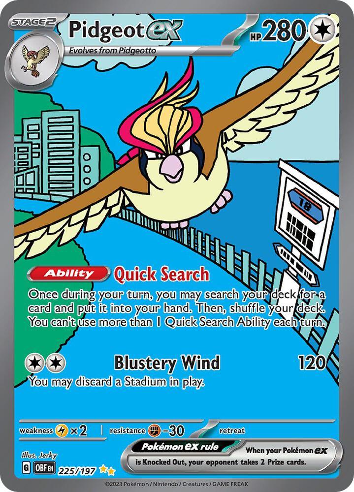 Pidgeot ex (225/197) [Scarlet & Violet: Obsidian Flames]