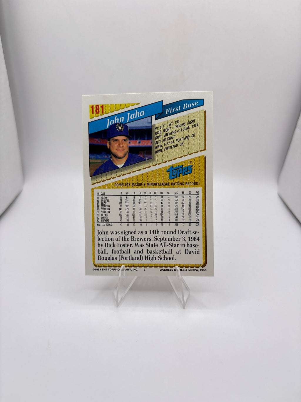 Topps John Jaha