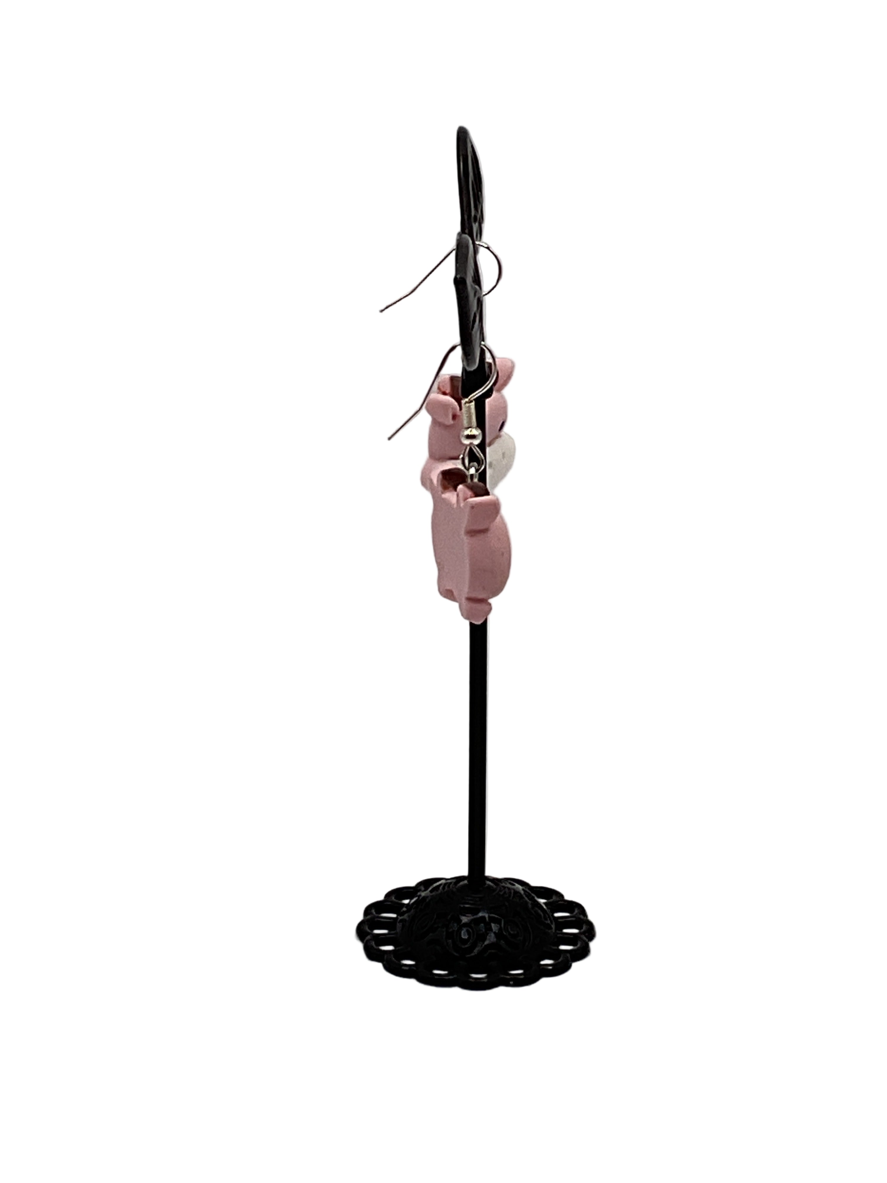 Pink Cow Earrings