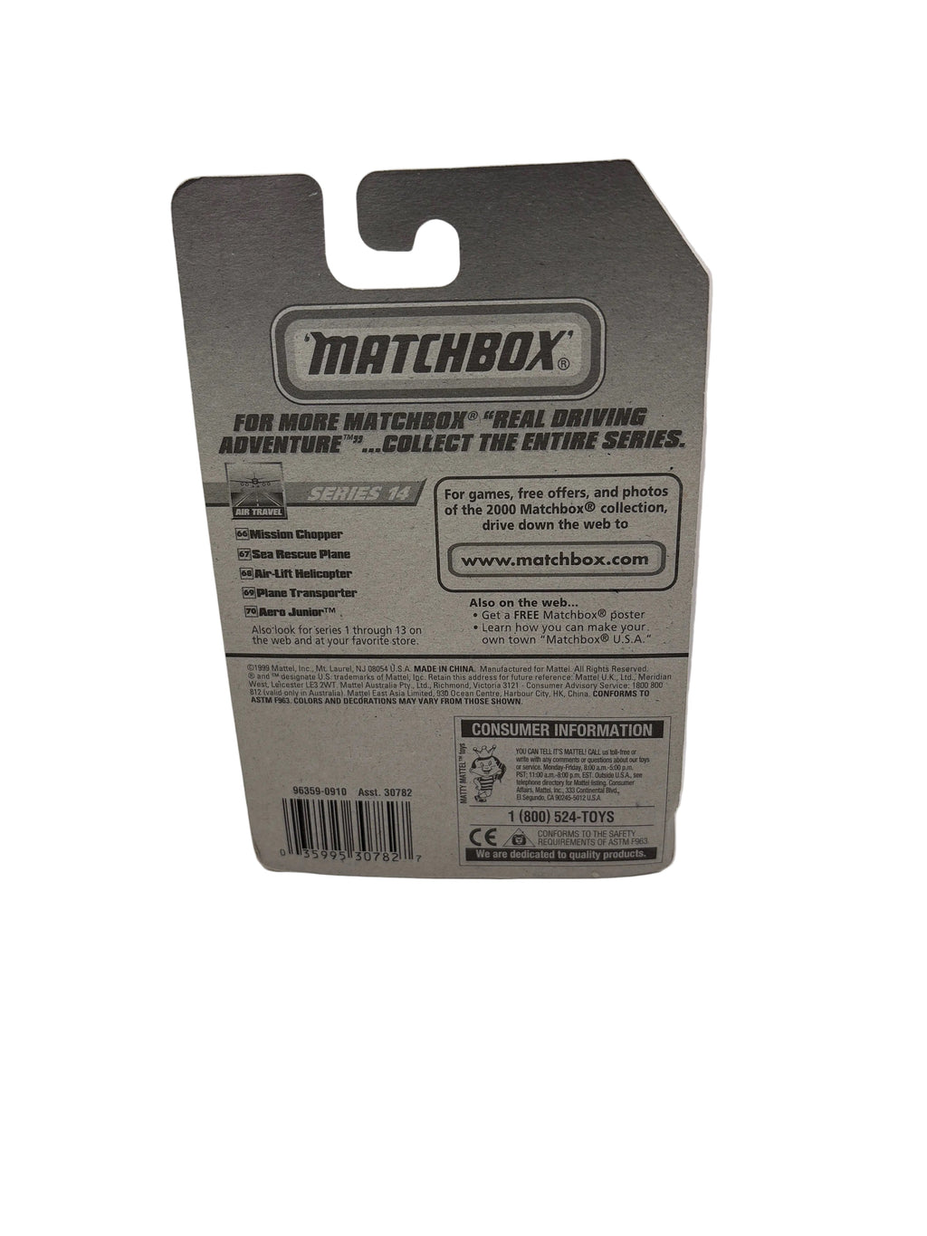 Matchbox Mission Chopper Diecast