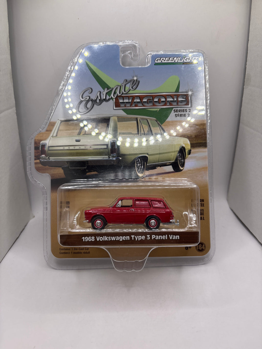 Greenlight 1968 Volkswagen Type 3 Panel Van Diecast red