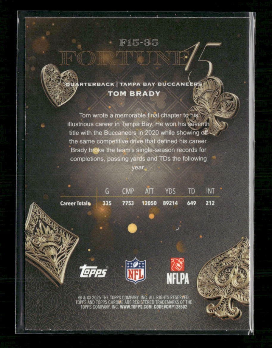2025 Topps Chrome Fortune 15 Tom Brady #F15-35