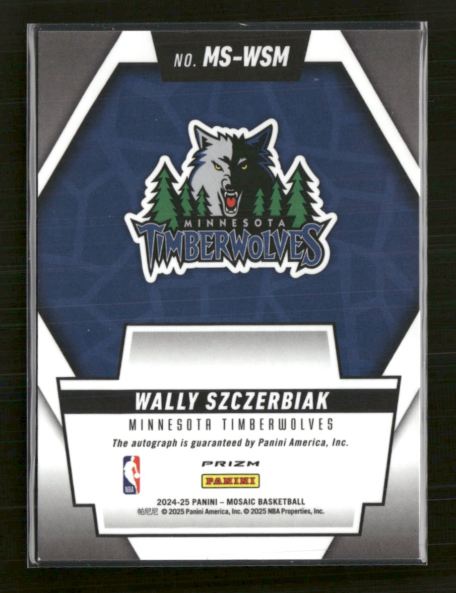 2024-25 Panini Mosaic Scripts Green Ice Wally Szczerbiak Auto #MS-WSM