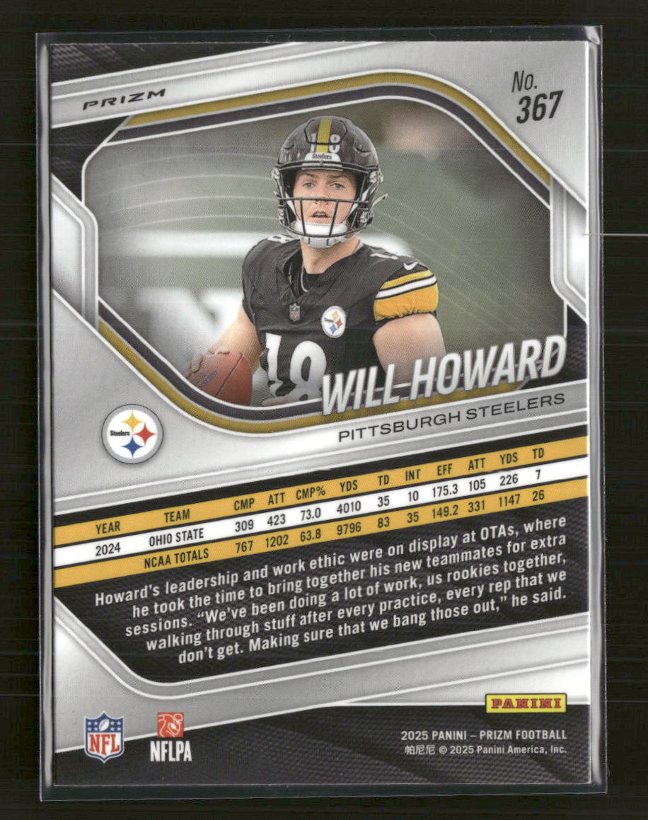 2025 Panini Prizm Will Howard Rookie #367