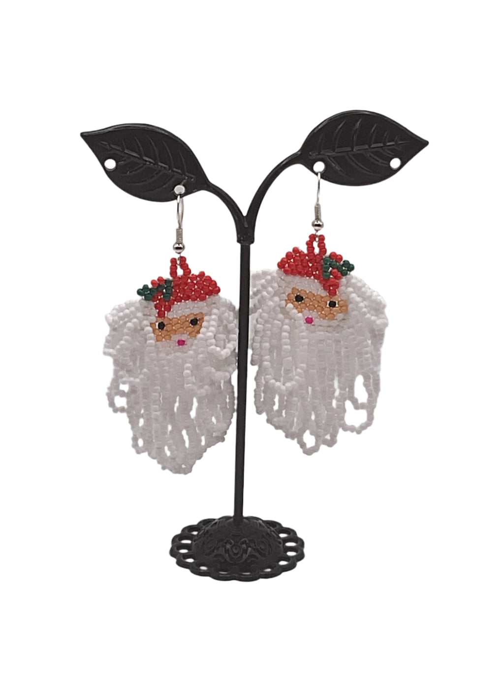 Santa Claus Beaded Earrings