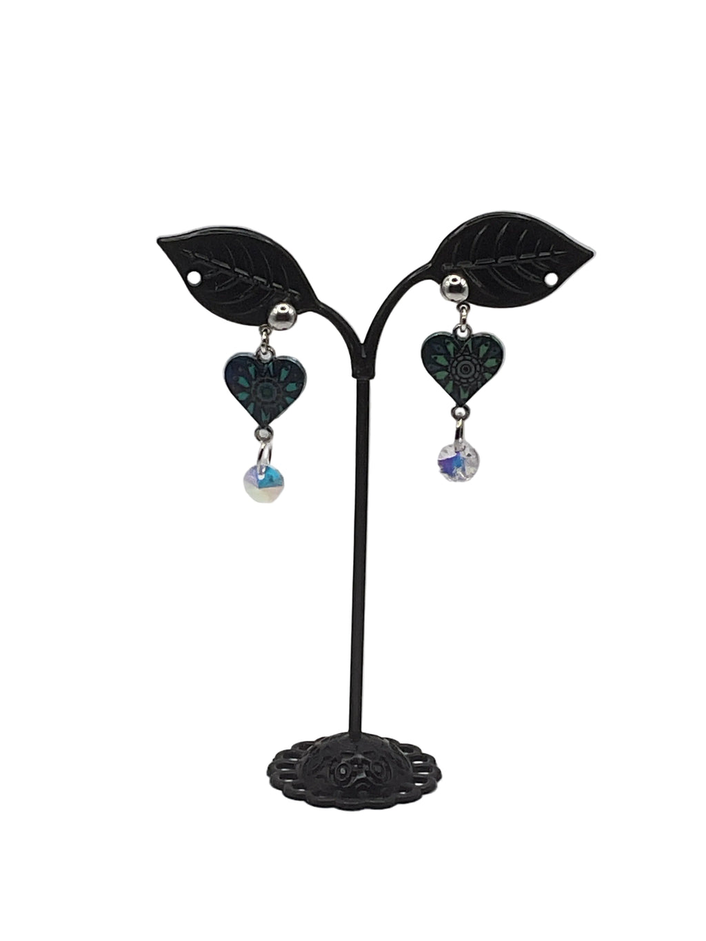 Dangling Heart and Charm Earrings