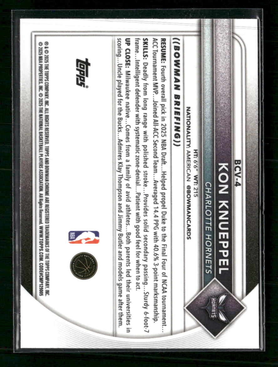 2025-26 Bowman Chrome Mojo Refractor Kon Knueppel #BCV-4