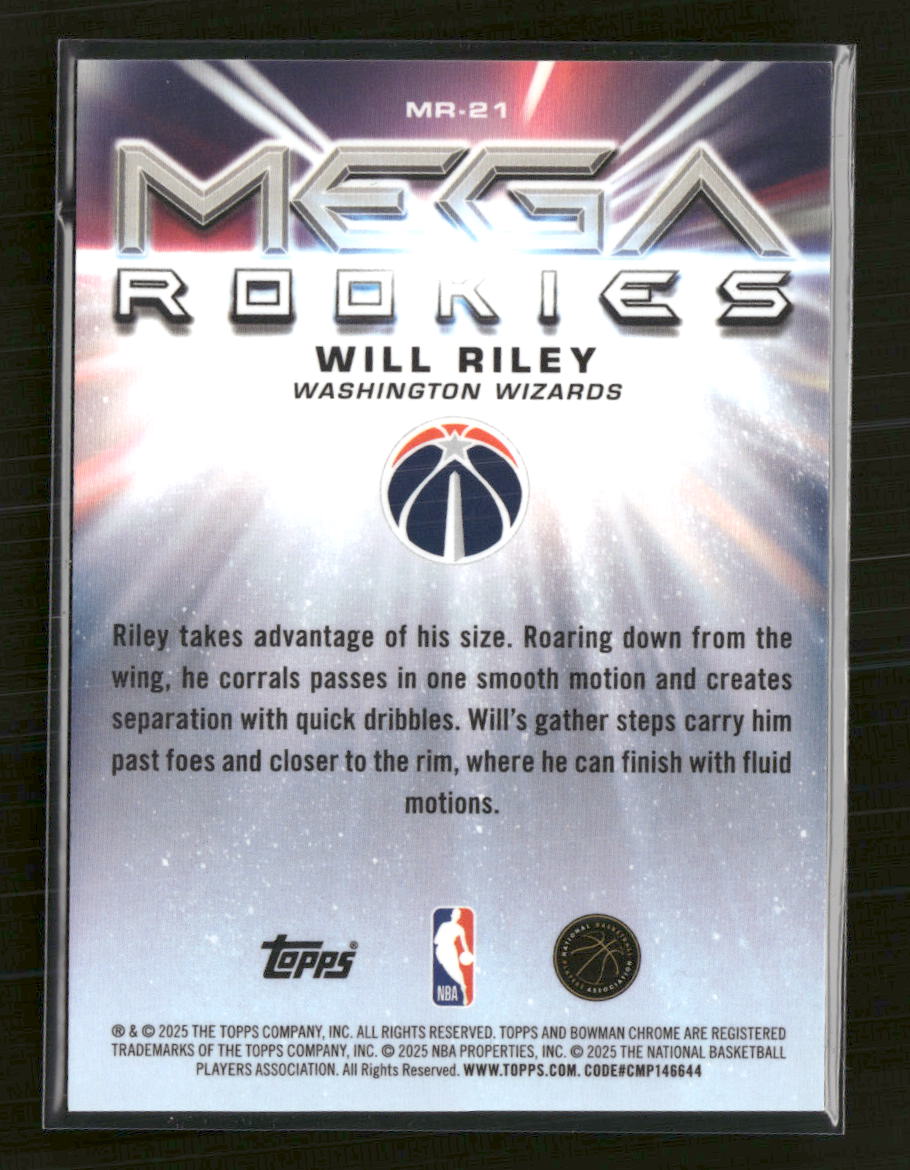 2025-26 Bowman Mega Rookies Green Mojo Will Riley #/99 #MR-21