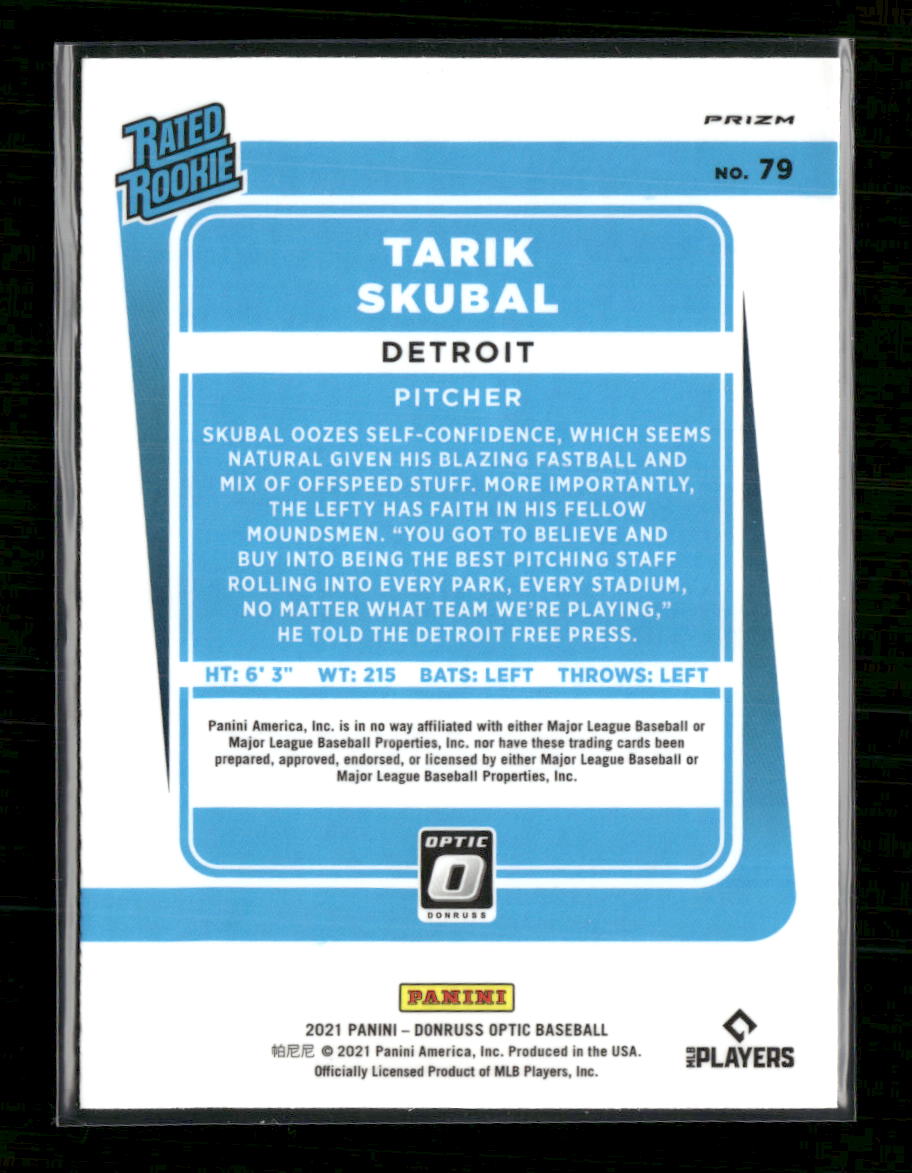 2021 Donruss Optic Pink Tarik Skubal Rookie #79
