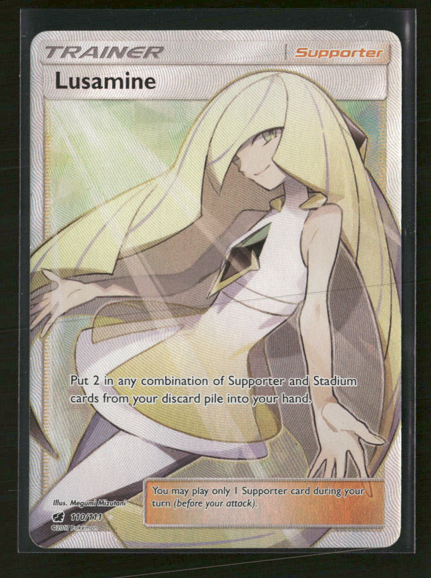 SM - Crimson Invasion Lusamine (Full Art) #110/111 Damaged