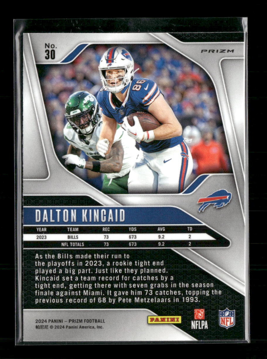 2024 Panini Prizm Blue Dalton Kincaid #30