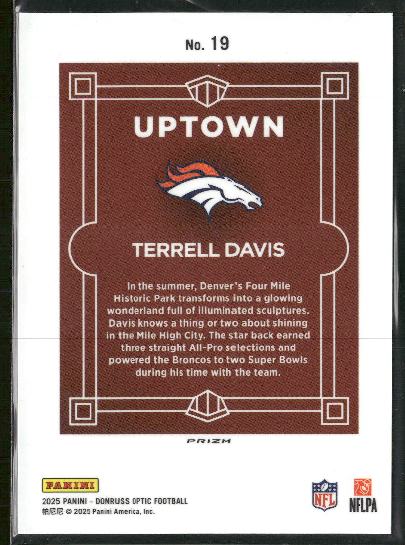 2025 Donruss Optic Uptown Terrell Davis #19