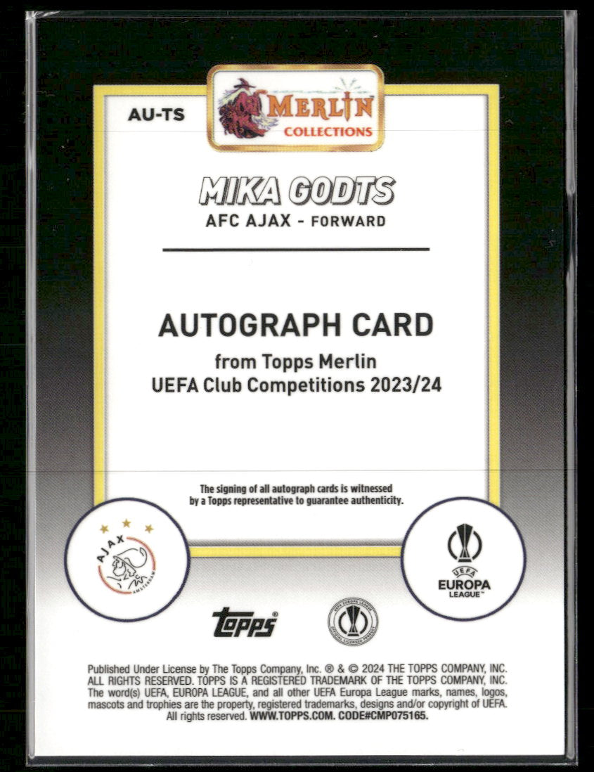 2023-24 Merlin UEFA Club Competitions Autographs Mika Godts Auto #AU-TS