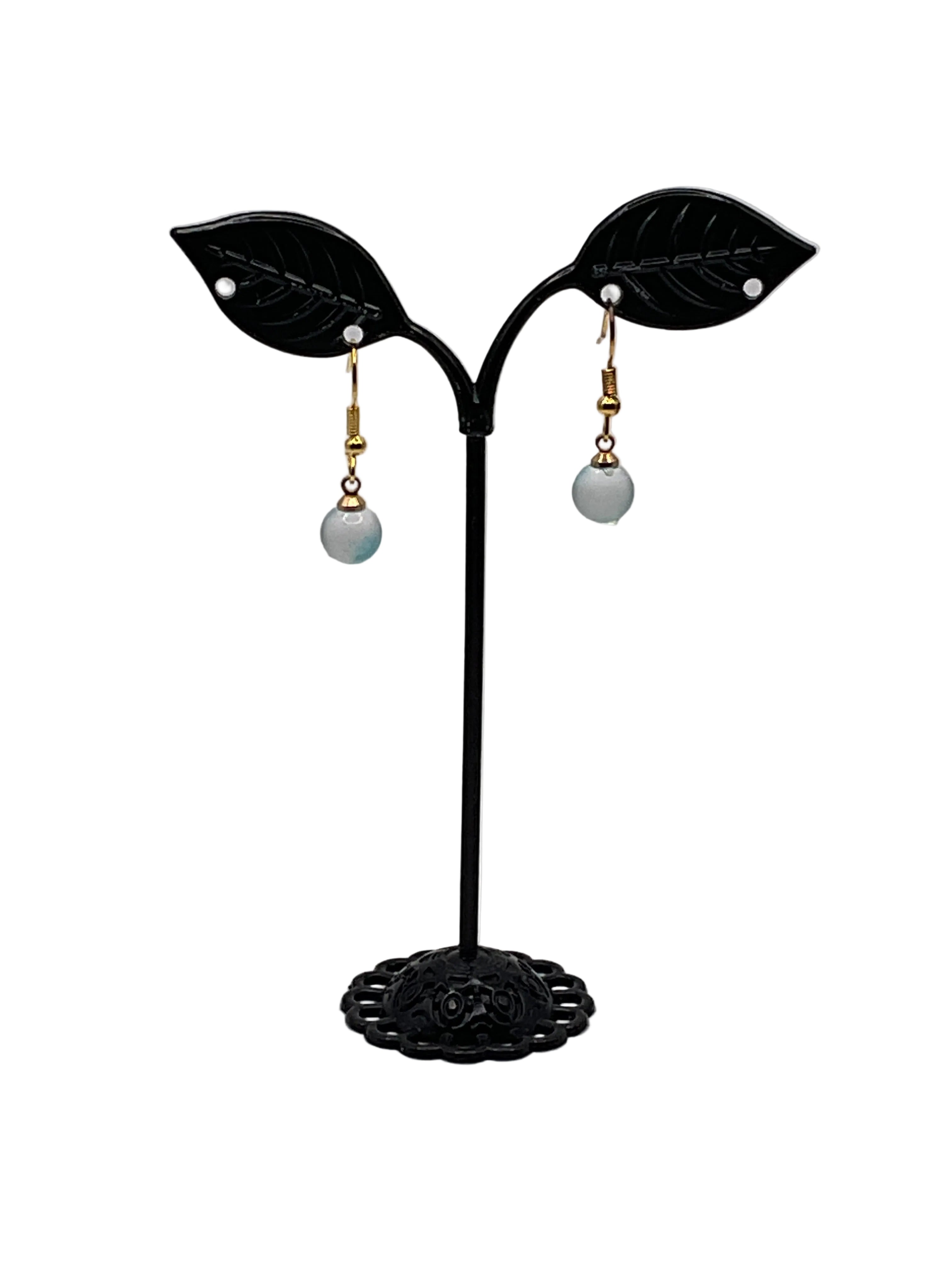 Earrings with beads