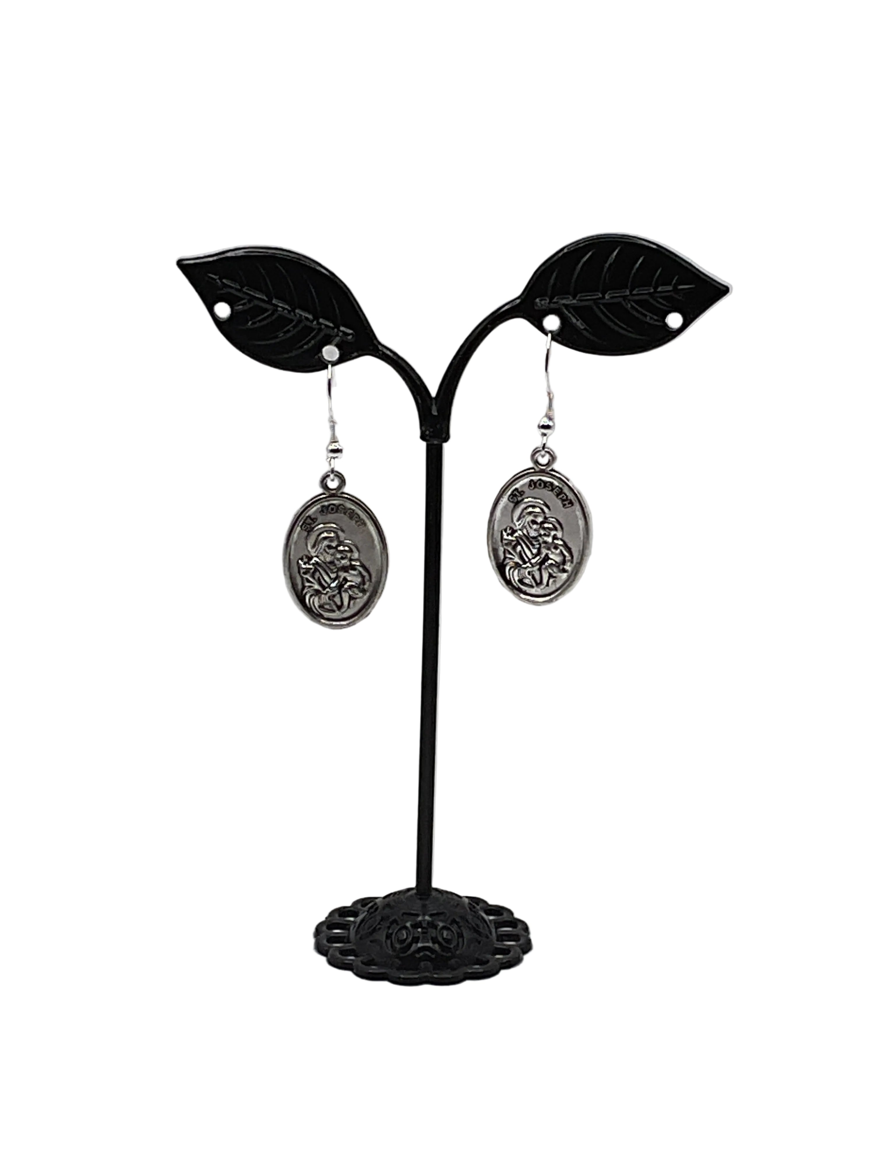 Religious Medal Earrings