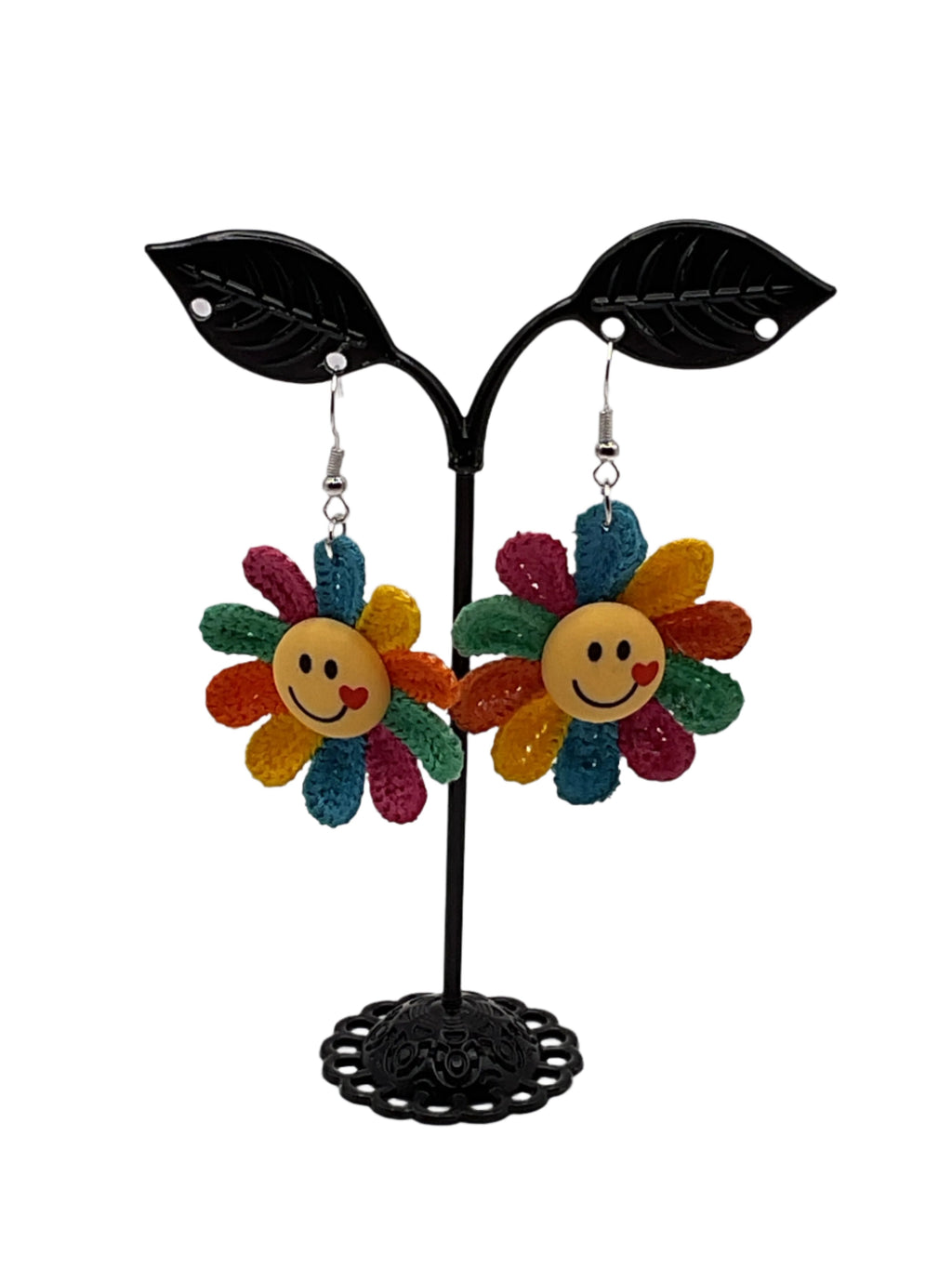 Happy Face Flower Earrings