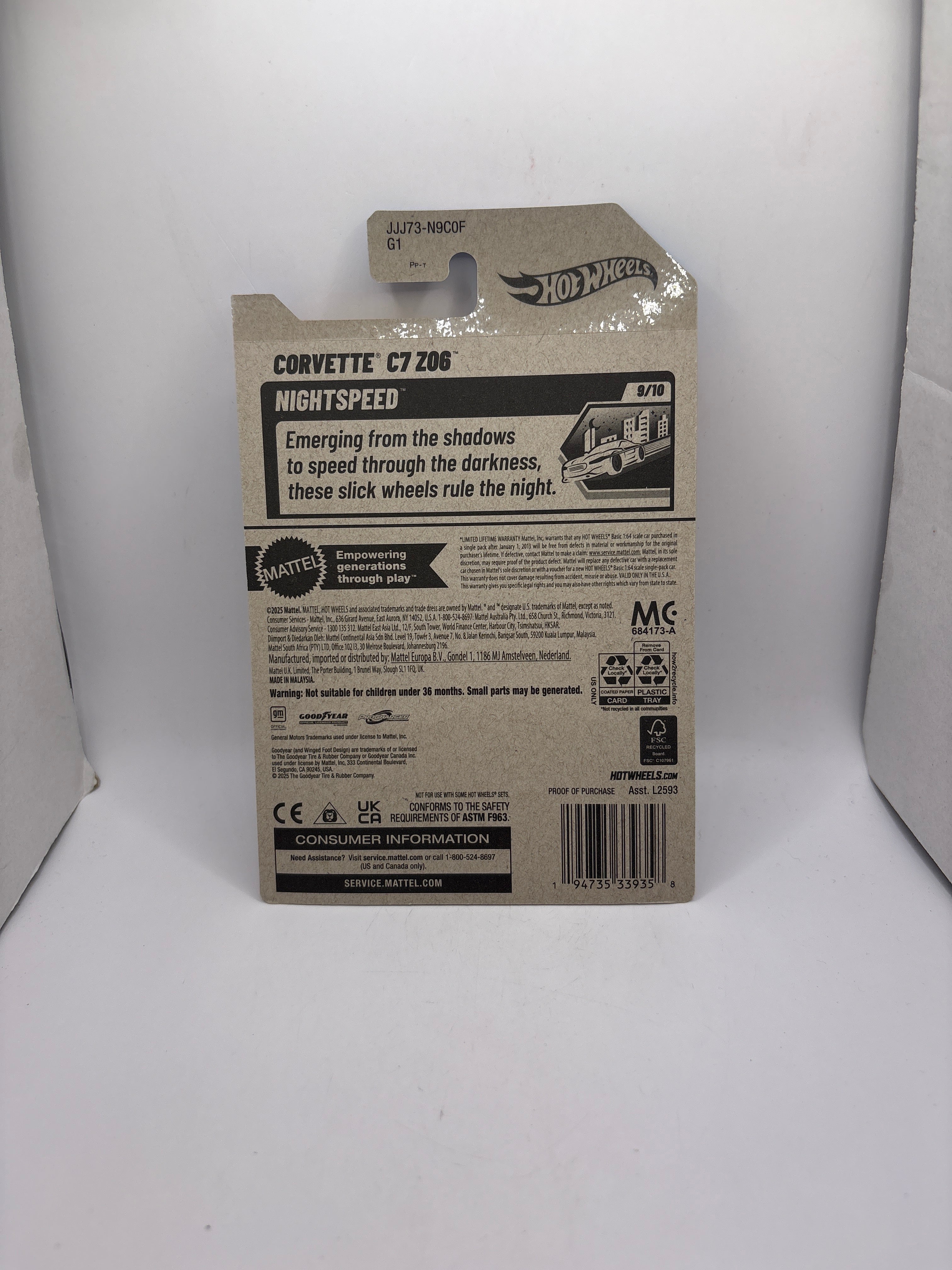 Hot Wheels Corvette C7 Z06 Diecast pink