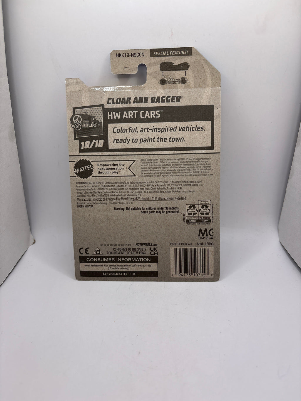 Hot Wheels Cloak And Dagger Diecast white