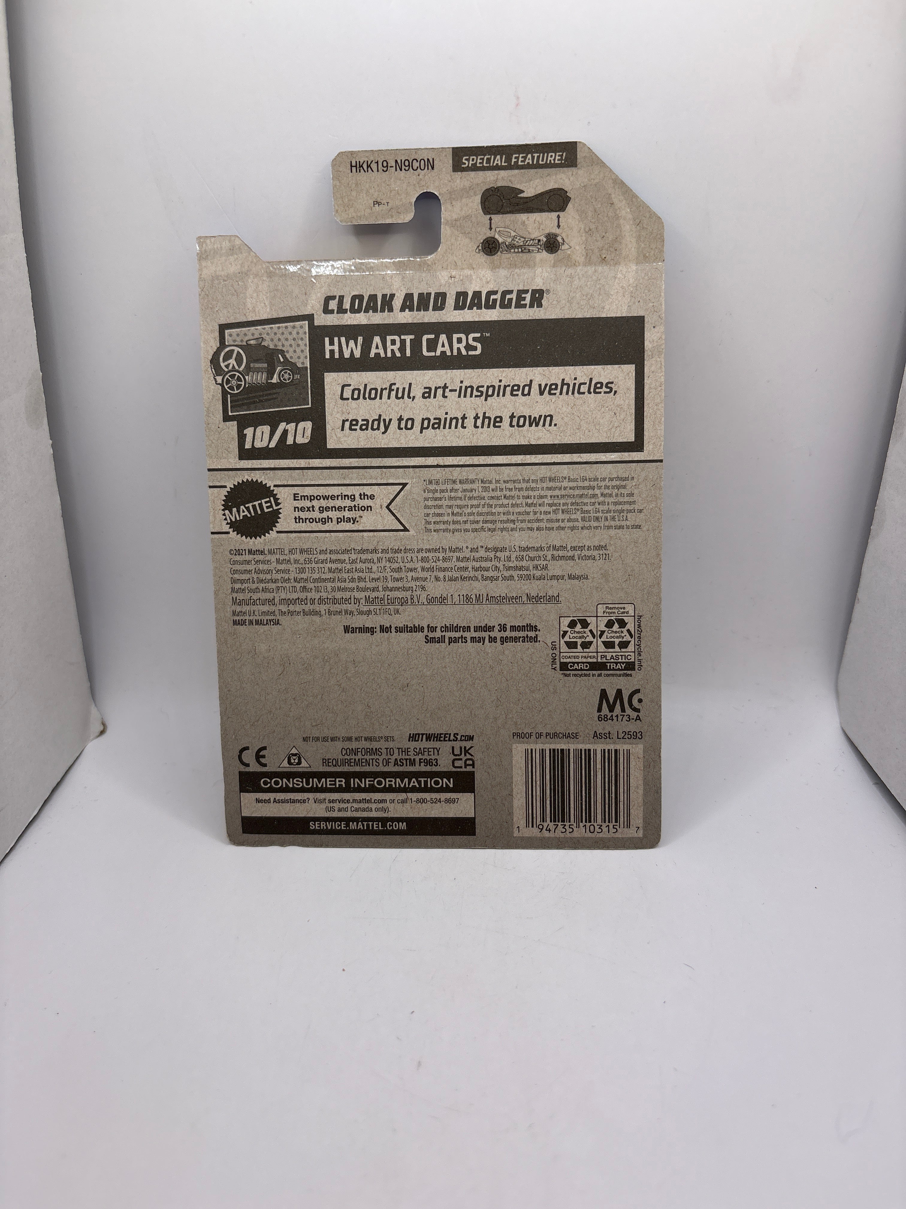 Hot Wheels Cloak And Dagger Diecast white