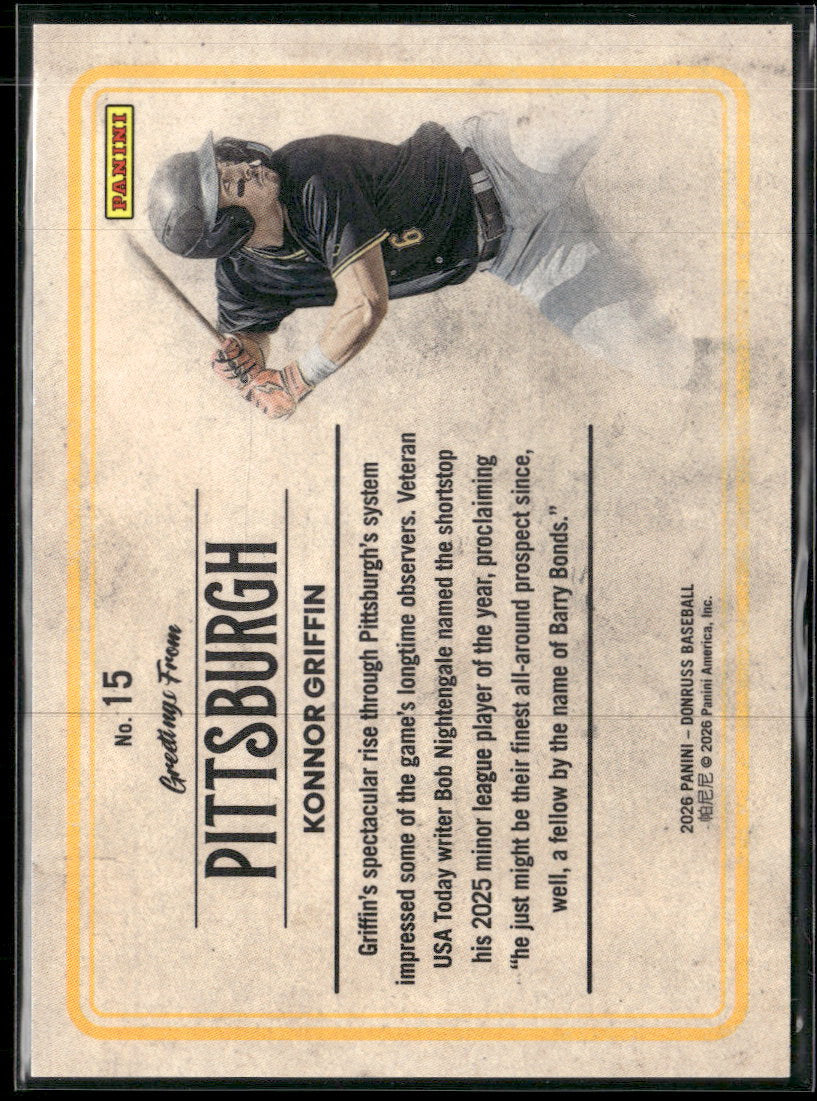2026 Donruss Greetings From Konnor Griffin #15