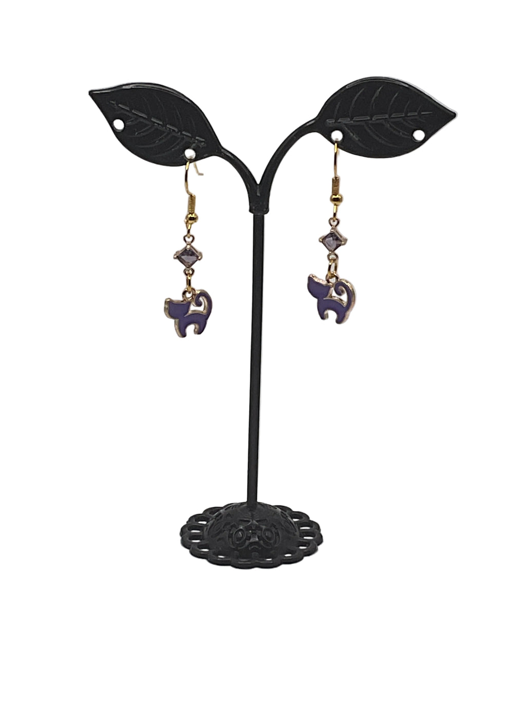 Kitties,Crosses  and Crystal  Earrings