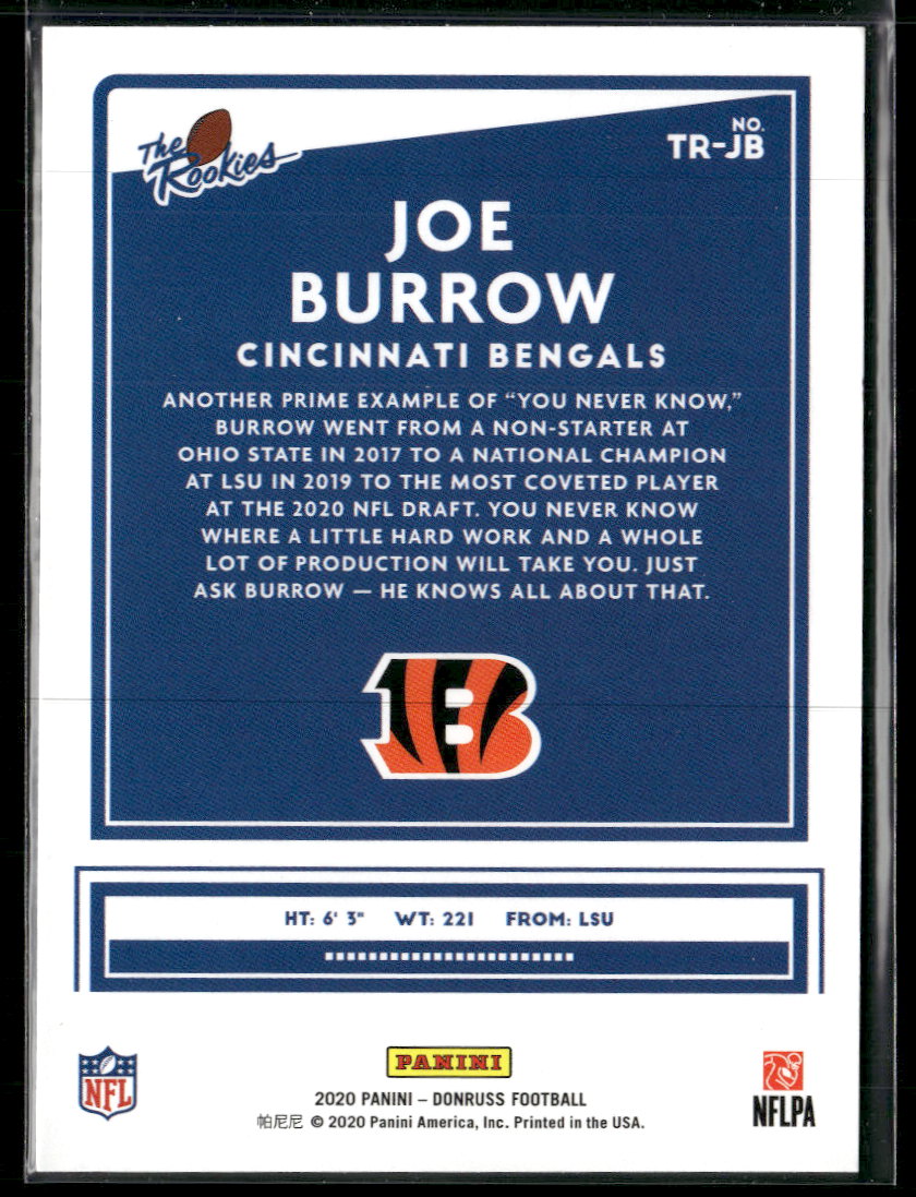 2020 Donruss - The Rookies Joe Burrow #TR-JB