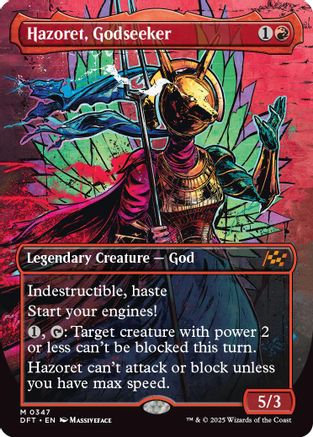 Hazoret, Godseeker (DFT-347) - Aetherdrift (Borderless) Foil